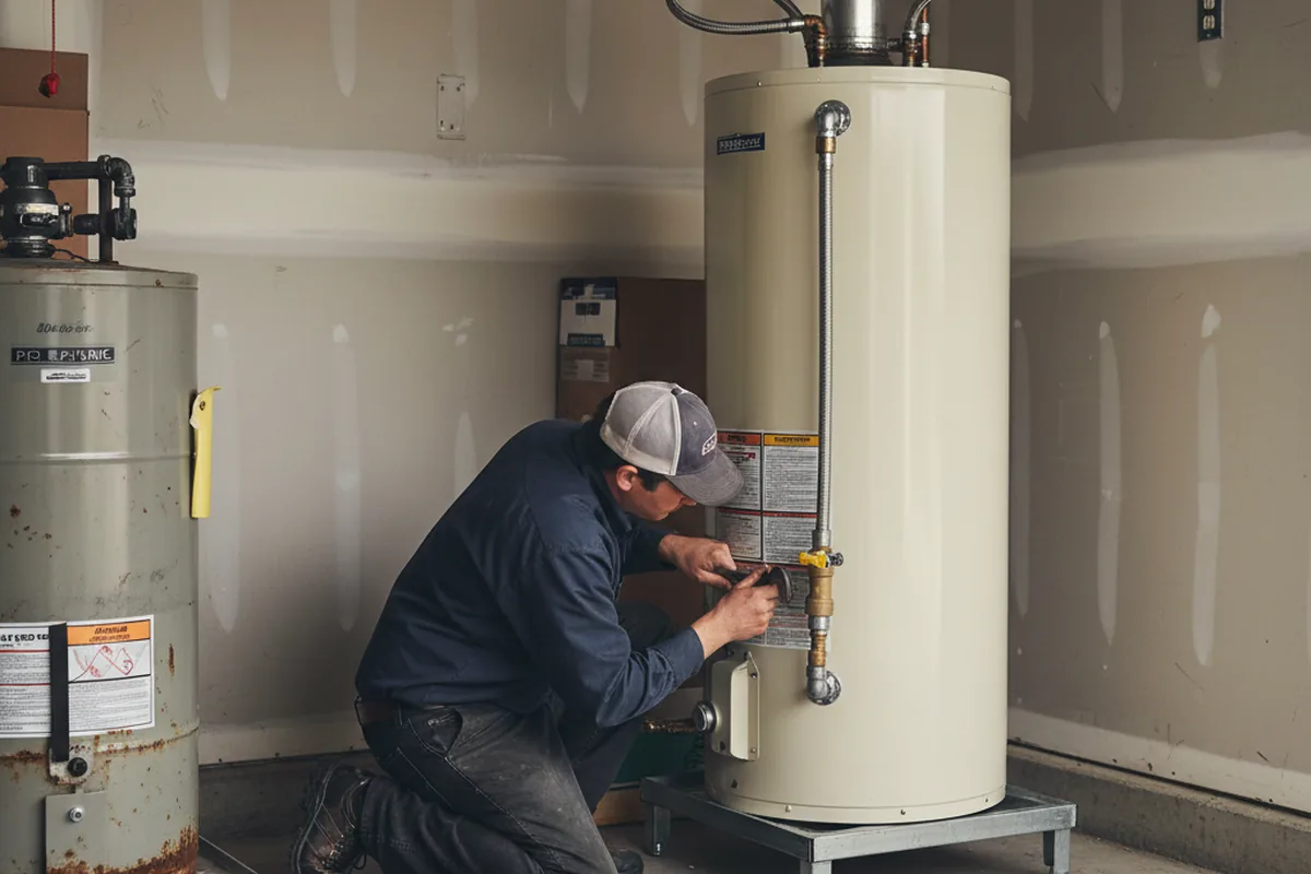 Water heater and shutoff valve replacement in New Market